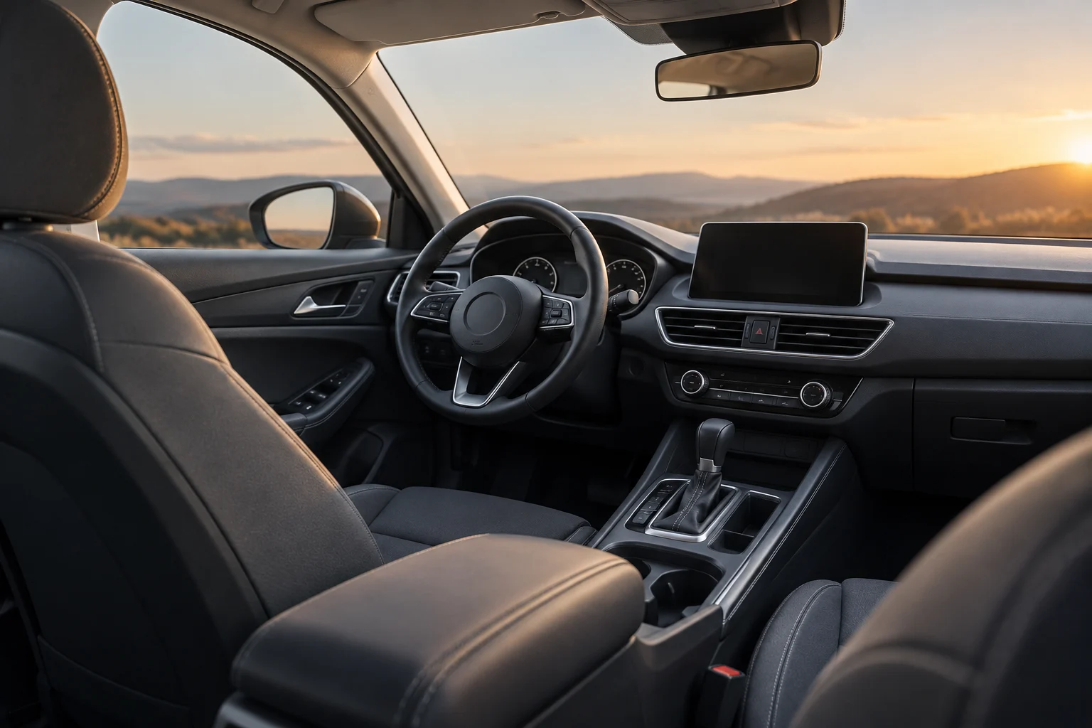 Interno neutro di un'auto generica