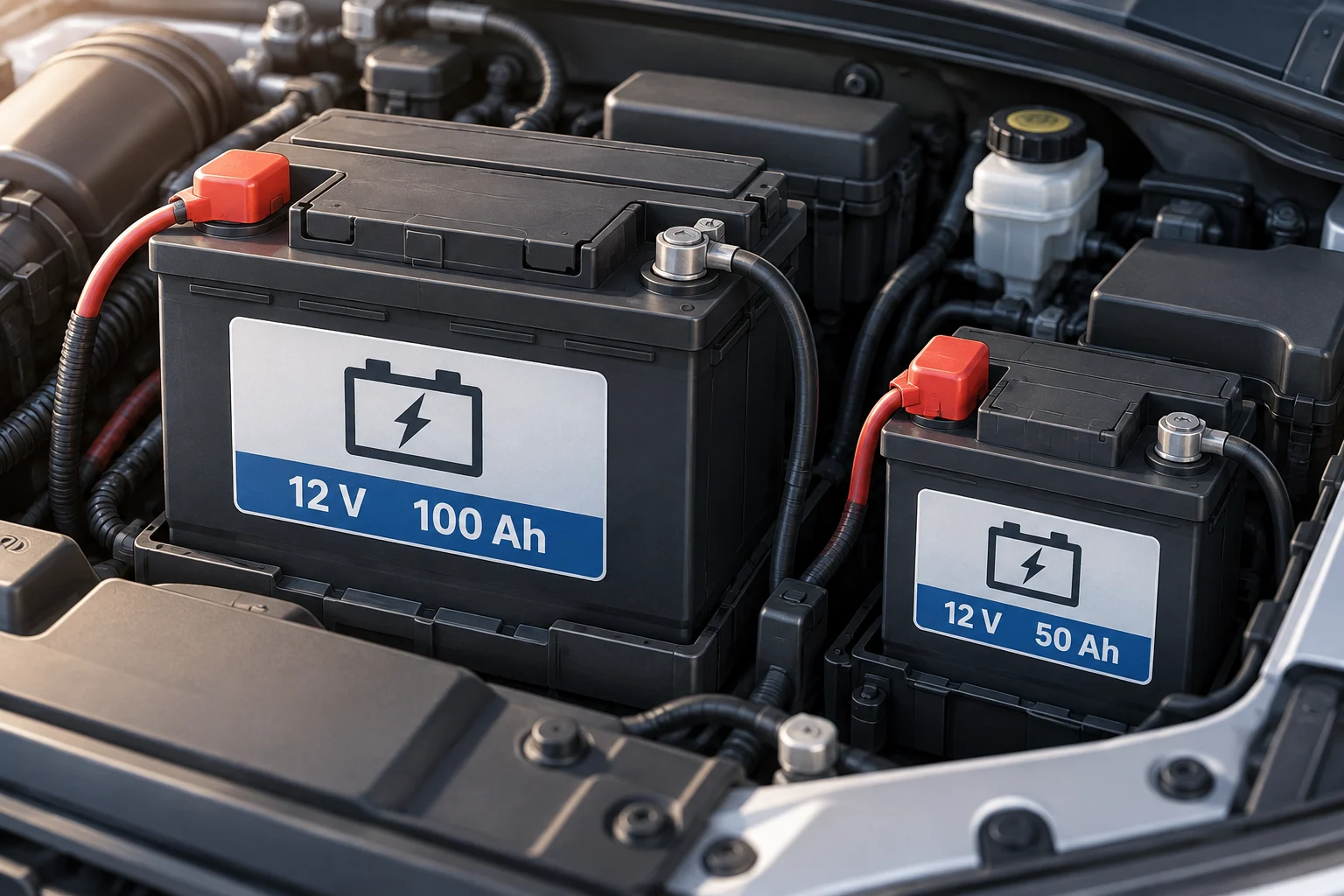 Diagramm der zwei Batterien in einem Wohnmobil