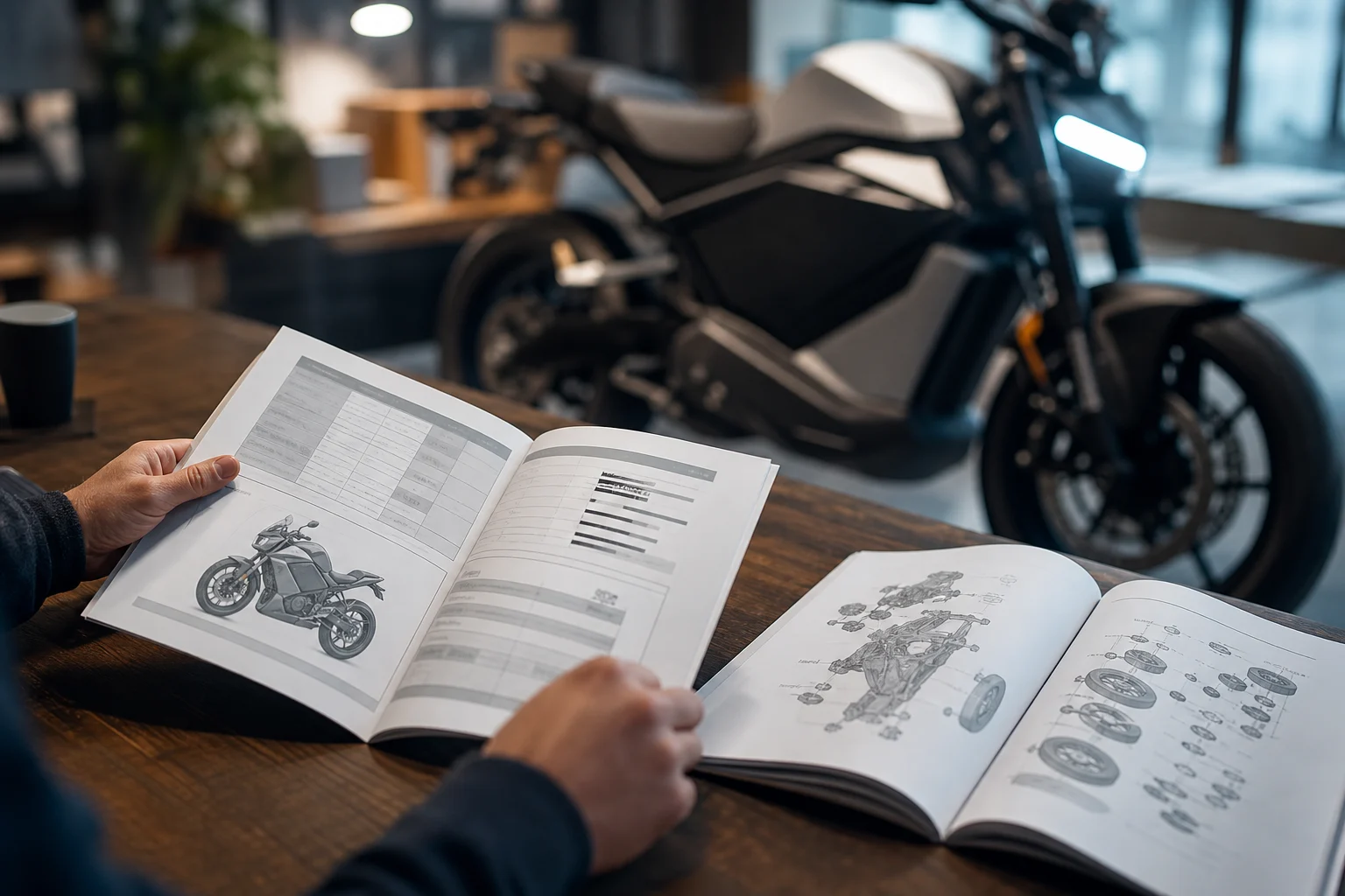 Fiche technique et manuel d’une moto électrique examinés avant l’achat